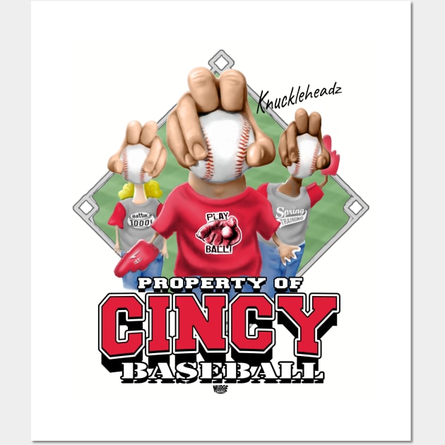 Knucklehead for Cincy Baseball Wall Art by MudgeSportswear